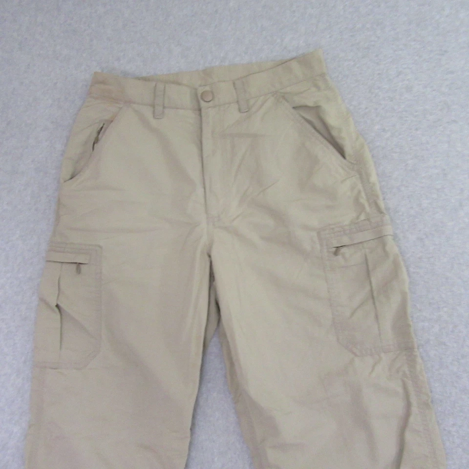 REI Mens Cargo Pants 30 x 29 Beige Hunting Hiking Zip Hem 100% Nylon - Image 2 of 4