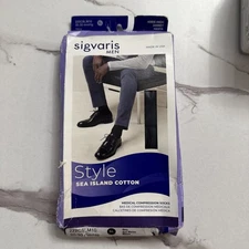 Sigvaris Men Azul Marino Medical Compression Size SL/Knee High 20-30 mmHg 1 Pair