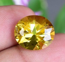 11.80 Ct Natural Ceylon Yellow Sapphire Oval Master Cut CERTIFIED Loose Gemstone