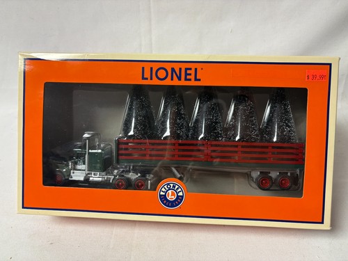 Lionel Nº 6-37813 - Tractor y remolque de Navidad con árboles - Verde - NUEVO^ | Condition: New