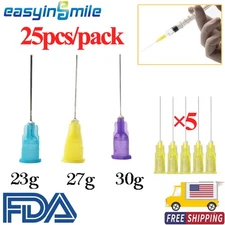 25x Endodontic Lateral Side Hole Tip Irrigation Dental Endo Needle Tip 23/27/30g