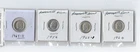 4 US Rooservelt dimes 1956, 1964, 1964, 1964-D