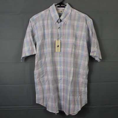 Onward Reserve Shirt Mens Medium Linder Madras Short Sleeve Button Down