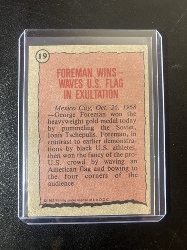 1983 History's Greatest Olympians - George Foreman #19 - Picture 2 of 2