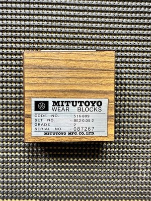 Mitutoyo .050 TC Wear Block Gage Block Grade 2 Code 516-809 Japan w/ Case