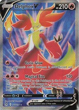 Delphox V (Full Art) Holo Ultra Rare SWSH11: Lost Origin 173/196 LP D22