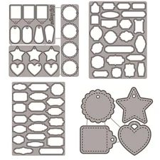 Various Labels Tags Frame Metal Cutting Dies Embossing Scrapbooking Card Crafts