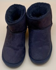 Dram Pairs Girls Brown Faux Fur Lined Boots Shoes Size 1