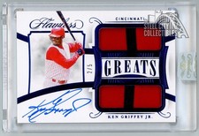 Ken Griffey Jr. 2020 Panini Flawless Greats Sapphire Dual Patch Auto Card 2/5