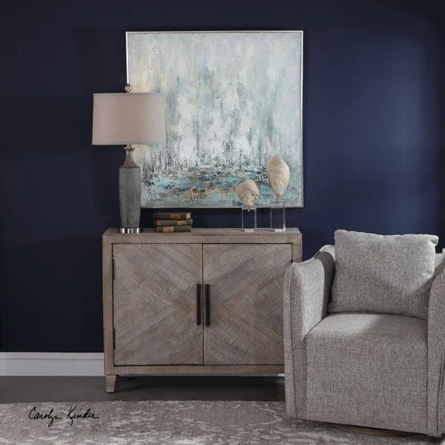 Uttermost 24873lind 40"W Contemporary Fir Wood Accent Cabinet - White Washed - Picture 5 of 5