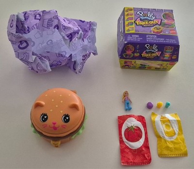 Mattel Polly Pocket Tiny Take Out Reveal, Burger, 100% vollständig