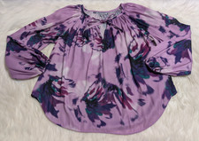 Blusa túnica estilo campesino poeta talla XS púrpura extra pequeña de Jennifer Lopez