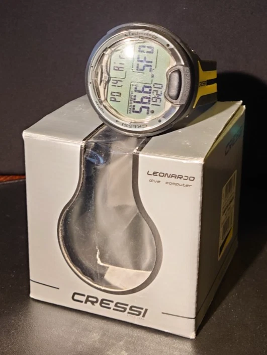 Cressi Leonardo Tauchcomputer - Schwarz/Gelb (KS770051) - Batterie neu