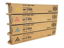 Genuine Ricoh MP C406 CMYK Toners Set 842091 / 842092 / 842093 / 842094 OEM