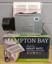 Hampton Bay 80CFM 2.0sones Medium Room Heavy Duty Exhaust Fan White