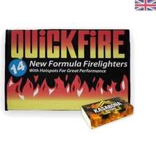14  Quickfire Firelighters with Safety Matches – Effortless Fire Starting 0.79 per lighter