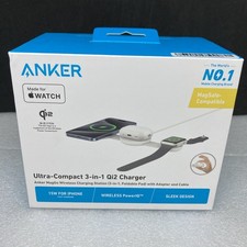 NEW Anker Ultra Compact 3 in 1 Qi2 Charger Wireless Charger B25M8J21 white