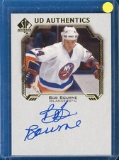 2021/22 SP AUTHENTIC Bob Bourne UD AUTHENTICS AUTOGRAPH AUTO NEW YORK ISLANDERS