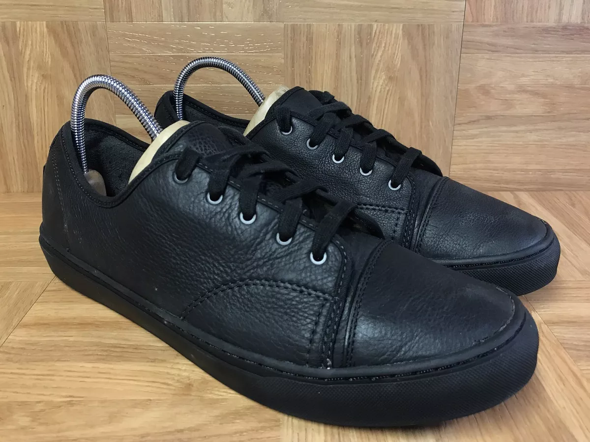 RARE VANS Vintage M Versa Size 11.5 Men s Black Leather Cap Toe Skateboarding