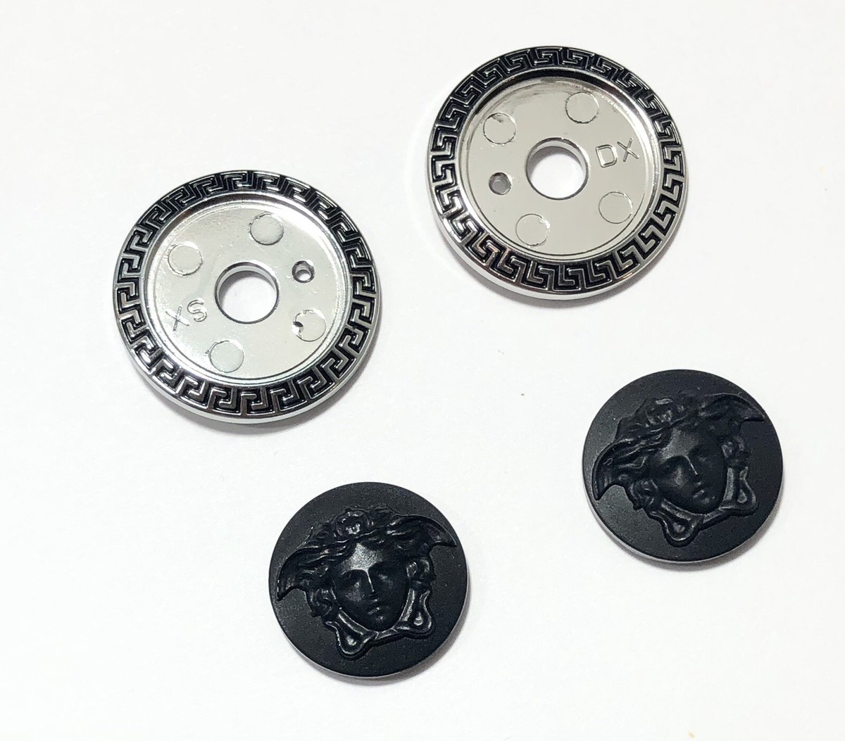 Versace VE 4474U Silver/ Black Medusa Replacement Temples Side