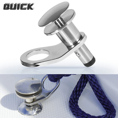 1/2'' Marine Stainless Steel Quick-Release Boat Fender Holder Mount Cleat Hook
