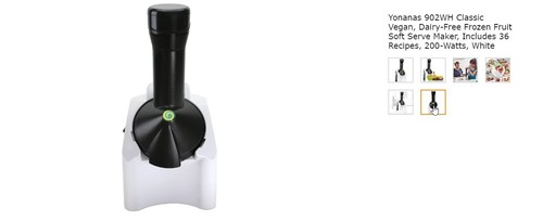 Yonanas Classic 902 (200W) Soft Serve Healthy Dessert Maker - Silver - Picture 5 of 6