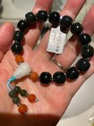 NEW38gCERTIFIED*RARE*GORGEOUS HETIAN GREEN/WHITEJADE稀有天然和田玉碧玉白玉CARNELIANBRACELET — photo 3
