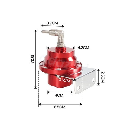Red Universal Adjustable Car Fuel Pressure Regulator& Oil Gauge Kit 0-160 PSI L - Picture 2 of 17