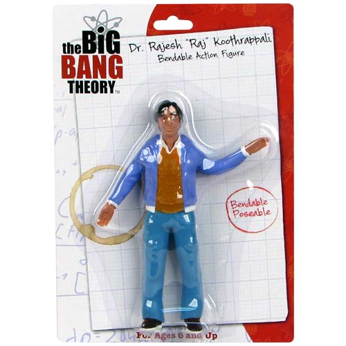 Dr. Rajesh “Raj” Koothrappali 6" Bendable Action Figure The Big Bang
