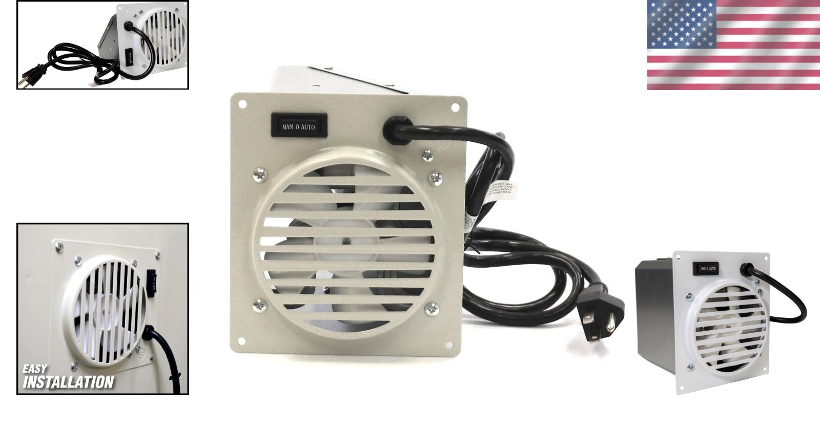 Compact Vent-Free Heater Blower with Ultra-Quiet Operation & Easy Install