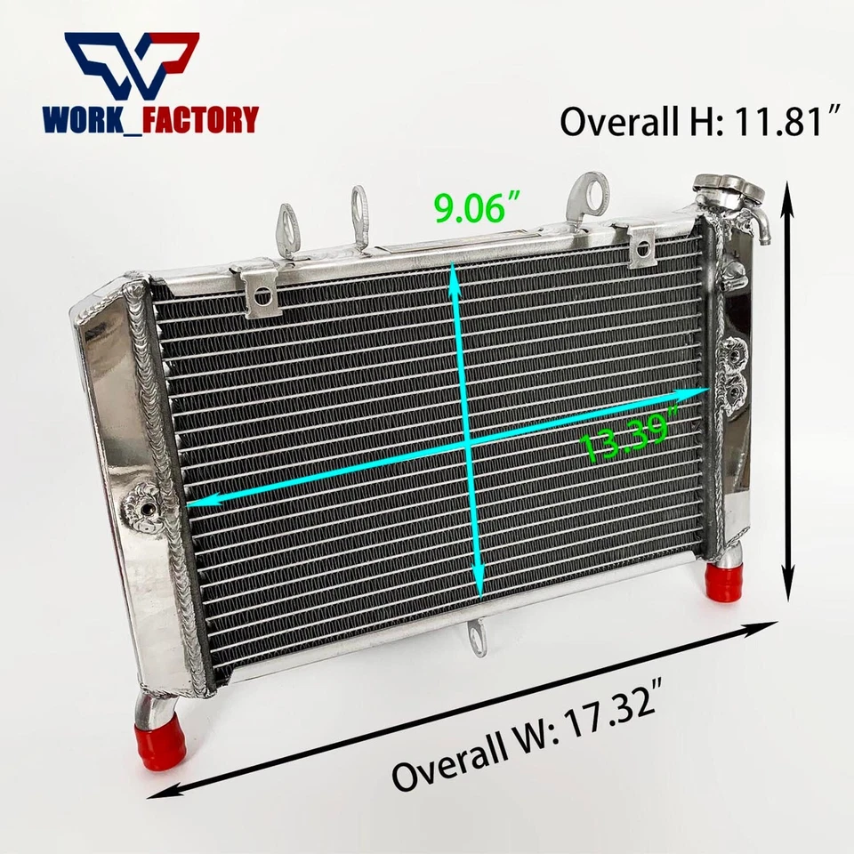 Radiador completo de aluminio compatible con Yamaha MT-09 MT09 2013-2016 2015 2014 FJ09 FZ09 Foto 2 de 4