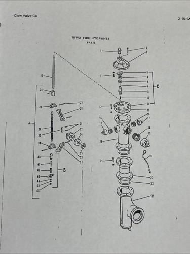 FIRE HYDRANT PARTS CLOW IOWA MODEL 5-1/4” MVO Parts 4 Thru 11 - Picture 5 of 22