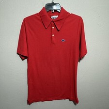 Vintage Izod Lacoste Polo Shirt Mens Sz S Short Sleeve Embroidered Logo Red