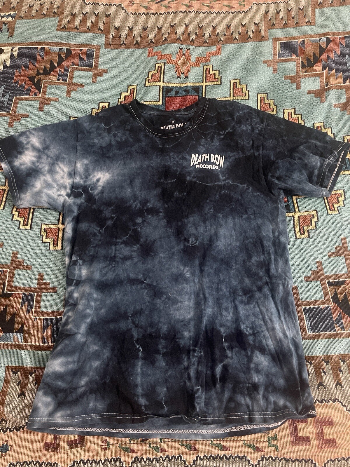 FILA Tie Dye Death Row Records blu lampo taglia M. Stile grunge Y2K.