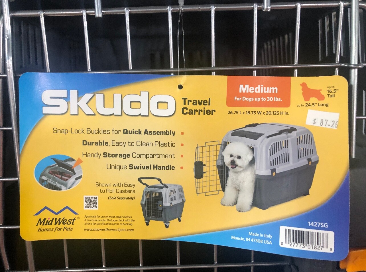 skudo travel animal pet carrier plastic size medium eBay