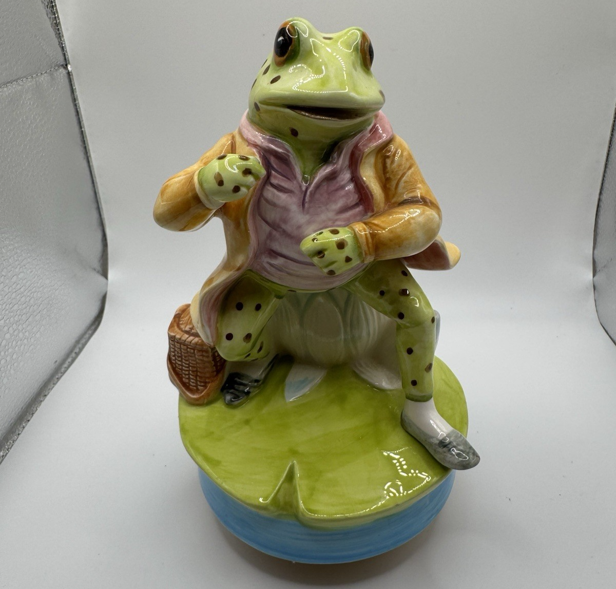 Vintage Schmid Beatrix Potter Mr Jeremy Fisher Lazy River Frog