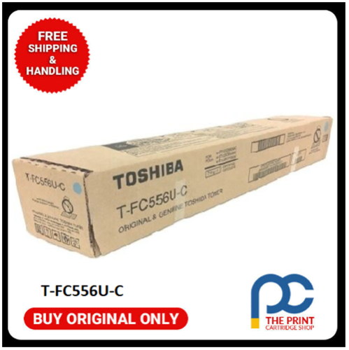 Nuevo y original cartucho de tóner cian Toshiba T-FC556U-C genuino - Imagen 1 de 1