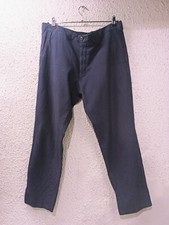 DRIES VAN NOTEN PRINTED CROPPED LEG TROUSERS DARK BLUE size 52