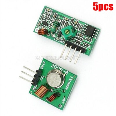 5Pcs Arm Mcu 315Mhz Link Kit For Arduino Rf Transmitter And Receiver New Ic nc