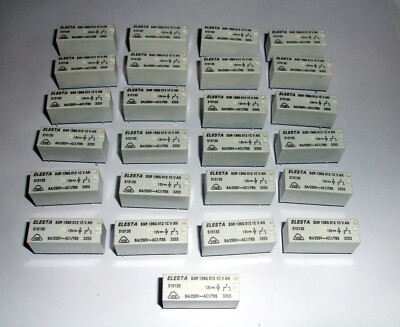 25 x ELESTA Leistungsrelais SGR136G 012 1C V AN - 1 Wechsler, 12VDC, 250VAC / 8A