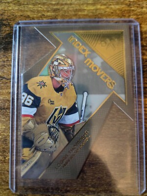 2023-24 NHL E-X 2000 Logan Thompson Index Movers Die-Cut #IM-15 Golden Knights