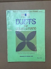1968 "Duets For Organ & Piano" Hymns & Sacred For Pipe & Hammond Organ Book 2