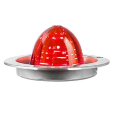 Classic Watermelon Light Red LED / Red Lens Flange Bezel Mount 4-3/8"