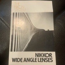 VTG 1970's The Nikon Camera System Nikkor Lens Guide wide angle Manual