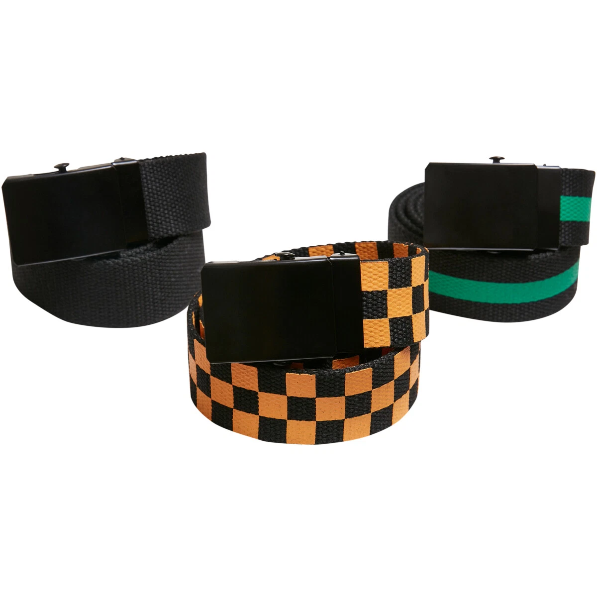 Coubeau Cinture in tela per ragazzi - Cintura giovanile regolabile per uniforme scolastica Cintura da golf per bambini con fibbia ribaltabile in argento