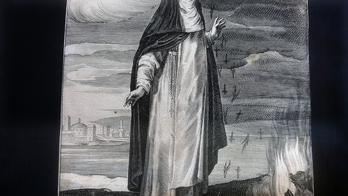 stampa antica santa Agata san domenico 1660 circa bulino incisione gesù cristo - Picture 4 of 6