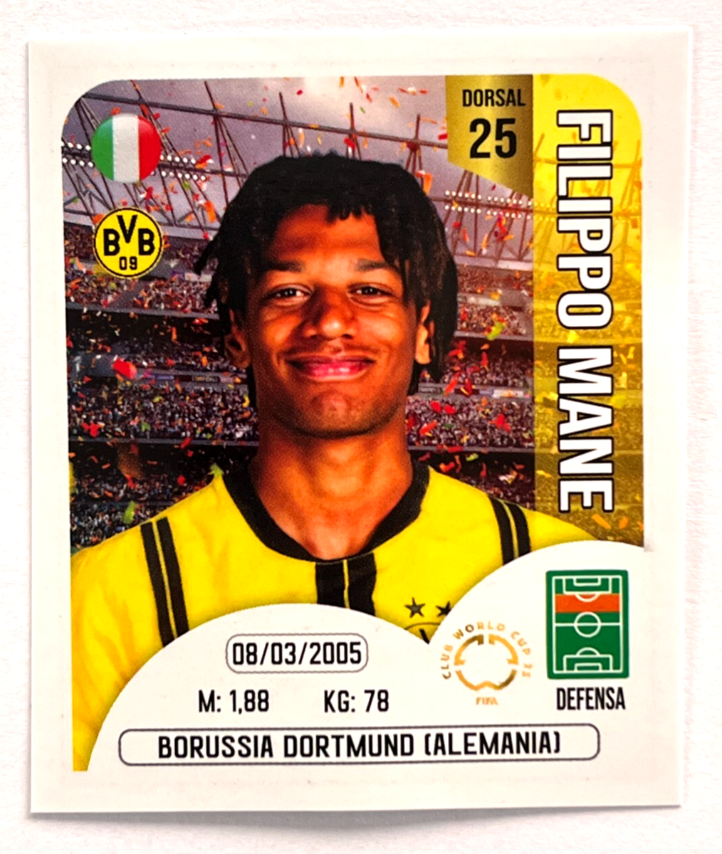 2025 FIFA CLUB WORLD CUP Edu Sticker #265 FILIPO MANE Borussia
