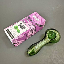 GRAV  4" Classic Spoon Glass Hand Pipe Bowl Pipe -- Green / US Seller