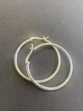 Creolen Funkelnd echt Silber 925 Damen Ohrringe 40 mm