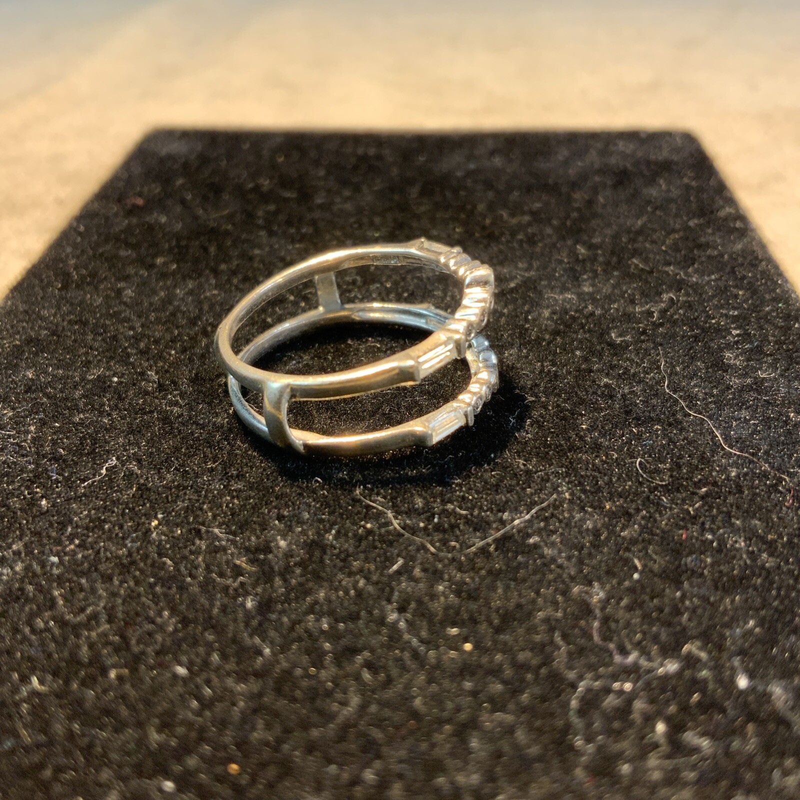 Sterling Silver Ring Jacket / Enhancer with CZ’s - image 15